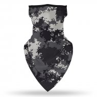 Бандана маска с уши в сив камуфлажен принт
