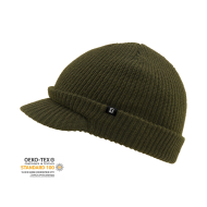 Зимна шапка с козирка в масленозелен цвят Brandit US Shield 
