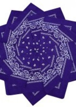 Кърпа за глава бандана Bandana в тъмнолилав цвят